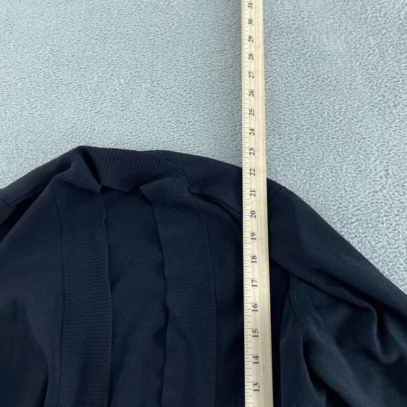 Kate Hill Petite Black Open-Front Cardigan Sweater PL Rayon/Nylon Blend 3676 - Picture 6 of 8